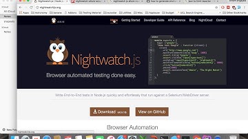 NIGHTWATCH CUCUMBER FRAMEWORK TUTORIAL AND DEMO