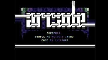 C64 4K Intro: Simple 4k Petscii Intro by Arcade! 12 December 2021!
