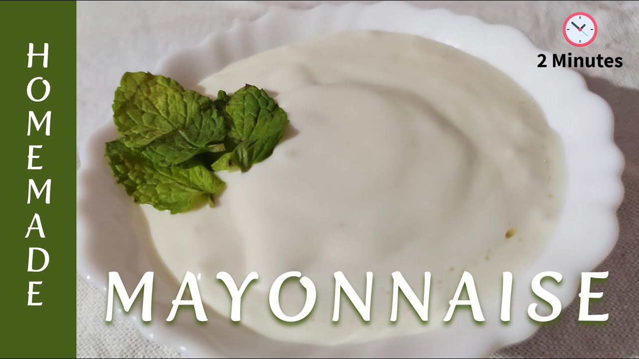 Mayonnaise Recipe in Malayalam 2 Minutes Recipe White Sauce YouTube