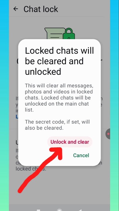 Unlock and clear locked chats whatsapp || how to unlock whatsapp chat lock #shorts #trending