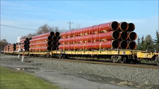 MONSTER NS FREIGHT 14K MID TRAIN HELPERS - 864 AXLES / 210 CARS - PIPES - Rootstown OH Nov 2017