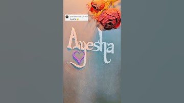 Ayesha 💕Name Written in Colorful Sand Art | Satisfying Calligraphy #shorts #Ayesha #SandArt #NameArt