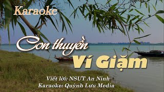 Con Thuyền Ví Giặm Karaoke - Dân Ca Nghệ Tĩnh [Quỳnh Lưu Media]