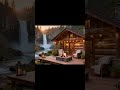 Cozy Log Fire Cabin Cottage Spring Waterfall Forest With #Water #Naturesounds #Sleep #Relaxing