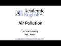 Air pollution: The global cost of air pollution lecture