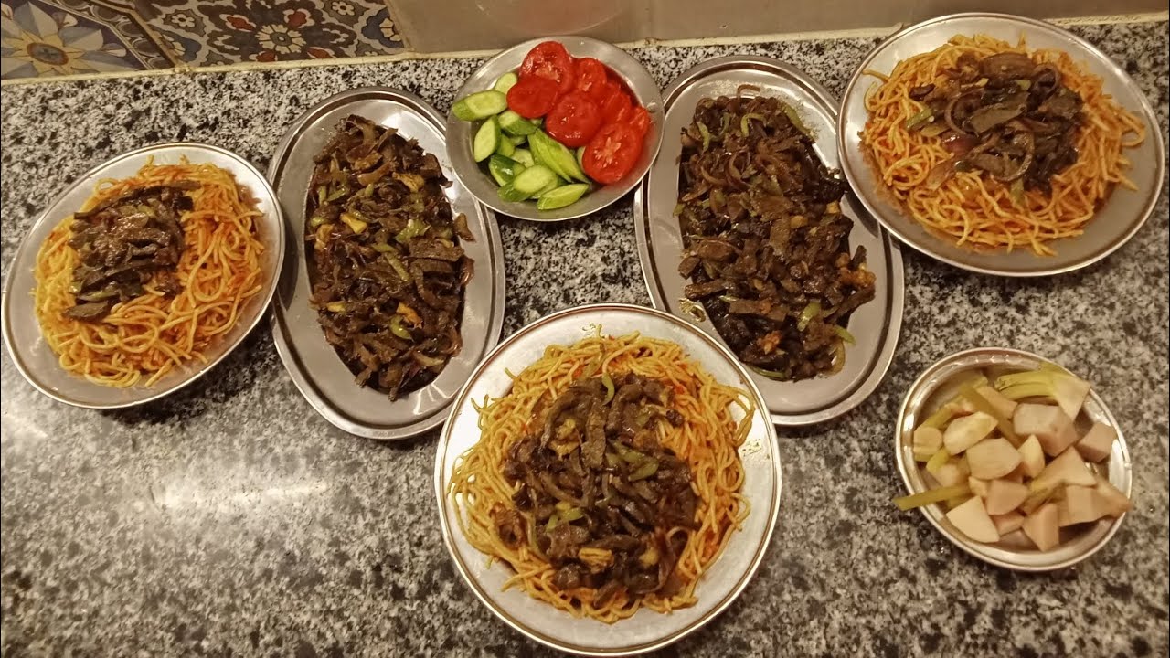 عملتلهم كبده اسكندراني ومكرونه اسباجتي تحفه🍜🍻