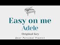 Easy on me - Adele (Original Key Karaoke) - Piano Instrumental Cover with Lyrics