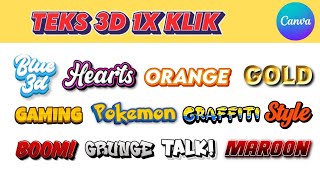 1X KLIK‼️Bikin Teks 3D keren di CANVA