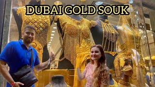 DUBAI’S GOLD SOUK | DUBAI altınları | Gold market | complete walking tour | Aug 2022