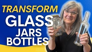 Jazz Up Your Glass Jars With This Easy Graphic Transfer Technique!