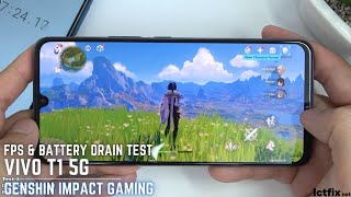 Vivo T1 5G Genshin Impact Gaming test | Snapdragon 778G, 90Hz Display