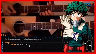 My Hero Academia 4 OP - Polaris | Acoustic Guitar Lesson [Tutorial + TAB + CHORDS]