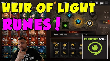 HEIR OF LIGHT Rune Types and Rune Effects!