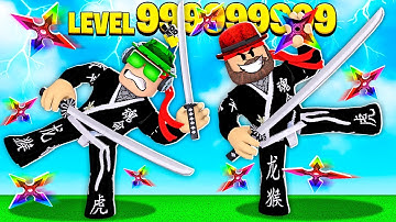 GRINDING TO LEVEL 999,999,999 in ROBLOX NINJA SHURIKEN SIMULATOR