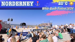 Norderney, Strandmomente am Samstag, White Sands Festival 2024, Beachvolleyball und Partywochenende