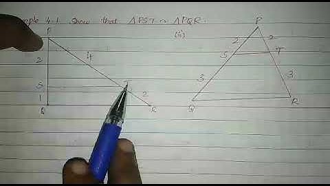 Example 4.1) show that ∆PST ~∆PQR. (i)