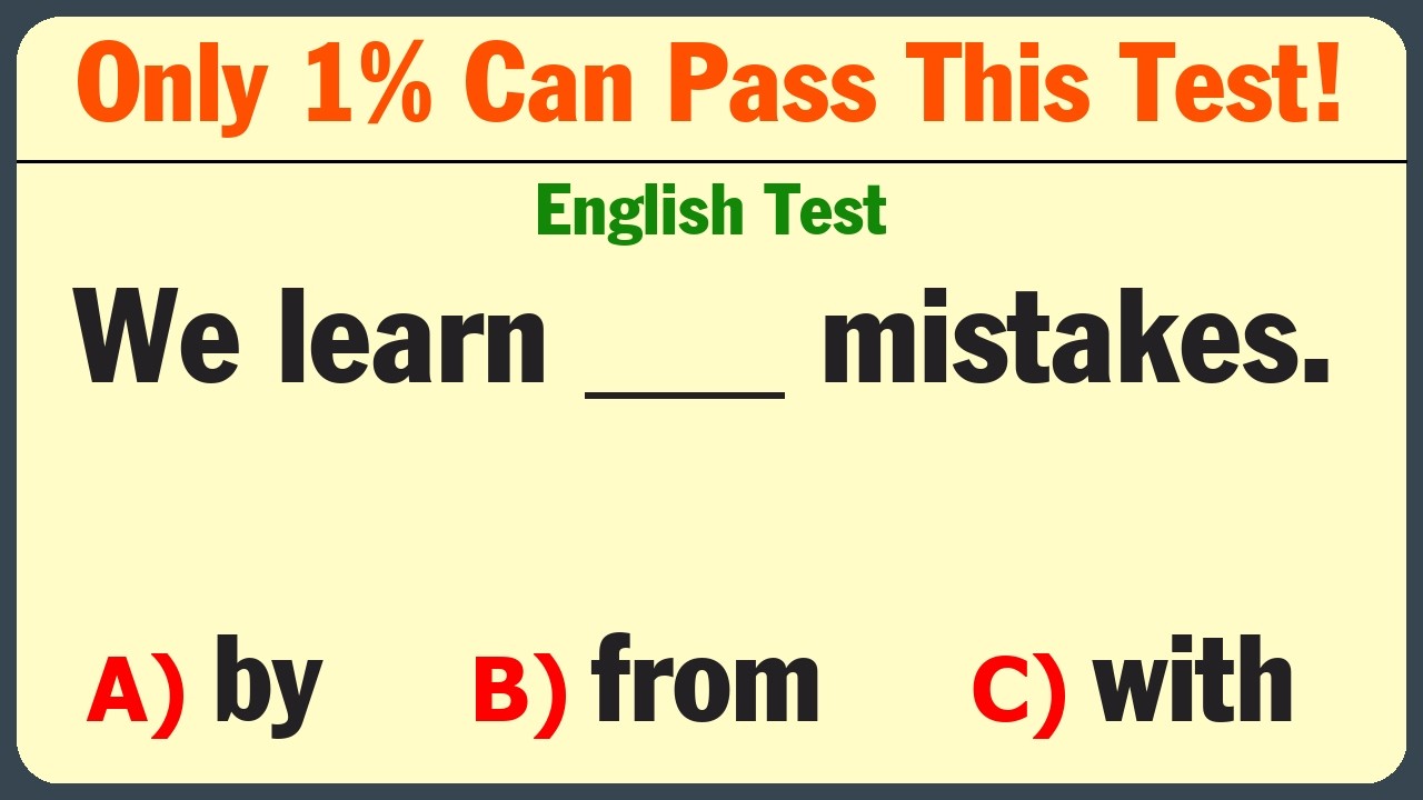 Only 1% Can Pass This Grammar Quiz | Mixed English Grammar Test - YouTube
