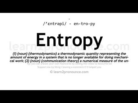 Произношение Энтропия | Определение Entropy