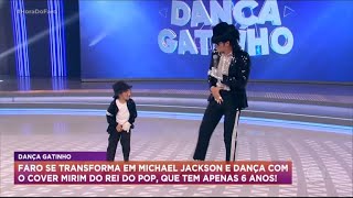 Faro se transforma no rei do pop ao lado do mini Michael Jackson screenshot 4