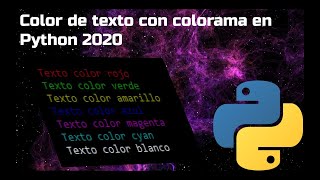 Color de texto con colorama en Python 2020