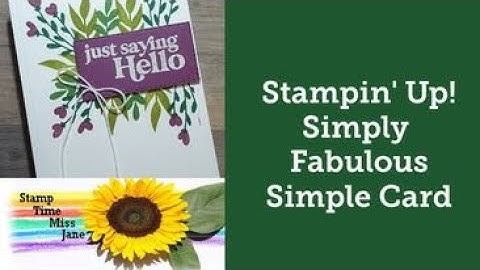 🌻  Stampin