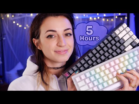 5 Hours of Typing & Keyboard Clacking Sounds [Fast Typing]