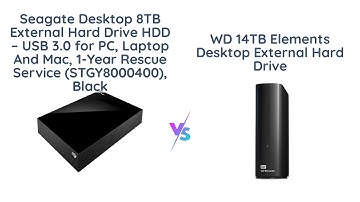 Seagate Desktop 8TB vs WD 14TB Elements External Hard Drive: Which is Better?
