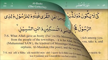 Sadaqah: Surah Al Hashr verses 7&8 (آيات القرآن الكريم عن الصدقة والإنفاق فى سبيل الله)