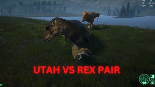 Utah vs Rulebreaking Rex Pair! - The Isle