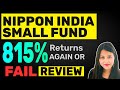 Nippon india small cap fund direct growth review analysis sip return lumpsum  mutual fund