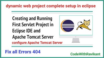 Create first dynamic project in Eclipse IDE | with Complete JEE setup  | Apache Tomcat Server #java