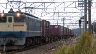 【久々の来訪!!】EF65-2077牽引5087レ、関ヶ原を通過!《2012.11.3》