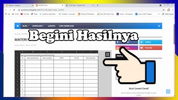 Cara Upload File Excel ke Blogger dengan Mudah 2021