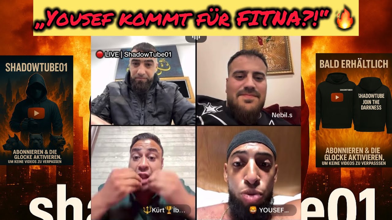 Kürt Ibo, PapaKralle, Nebil & Micky LIVE – Yousef kündigt Fitna an! 😳🔥