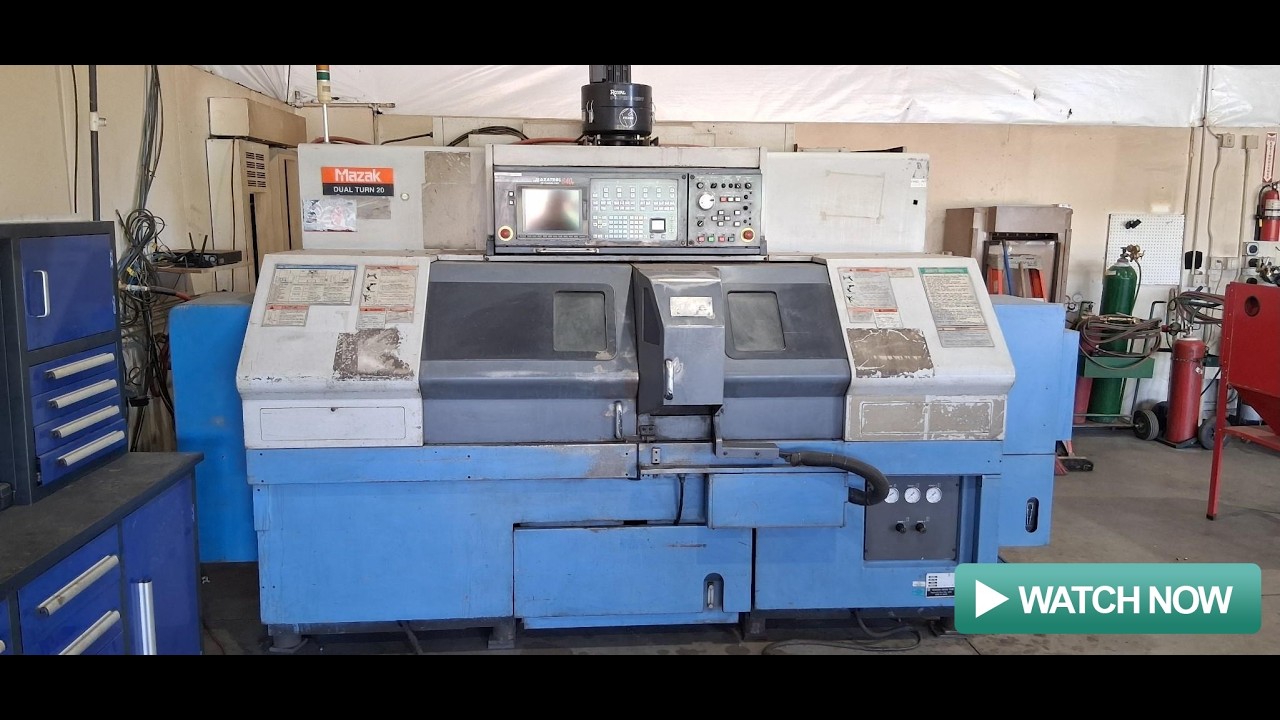 1998 MAZAK DT-20 CNC LATHE - YouTube