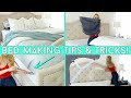 15 GENIUS BED MAKING HACKS! How to Make the Bed Fast!