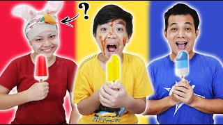 TANTANGAN MAKANAN SATU WARNA ! MUKBANG ES KRIM 1 WARNA MERAH,KUNING,BIRU Lucu | CnX Adventurers