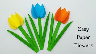 How To Make Easy Paper Flowers For Kids / Nursery Craft Ideas / Paper Craft Easy / KIDS crafts