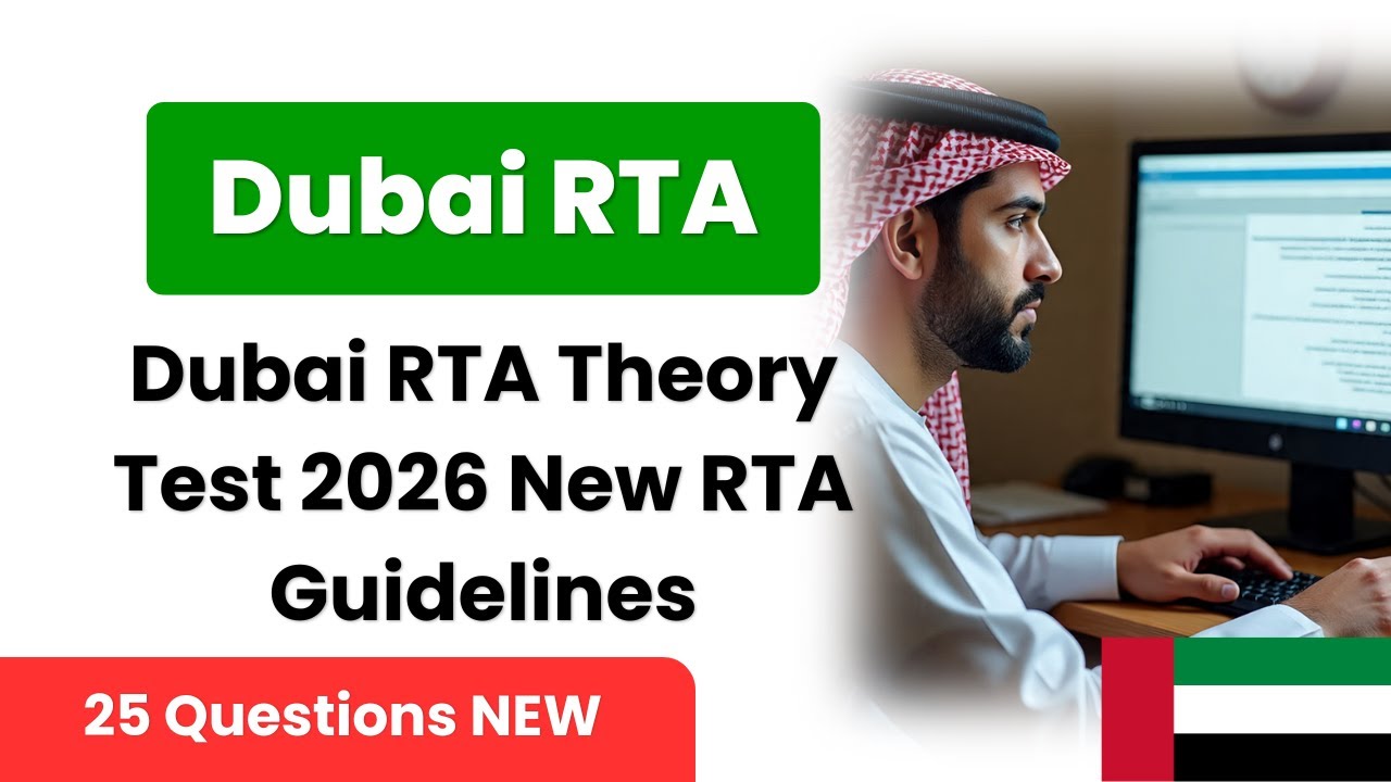 Dubai RTA Theory Test 2026 | 25 Questions Based on New RTA Guidelines