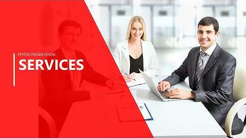 (Video) Red Business Company PowerPoint Template 1116