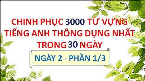 3000 Từ Vựng Tiếng Anh Thông Dụng Nhất - Ngày 2 Phần 1/3A