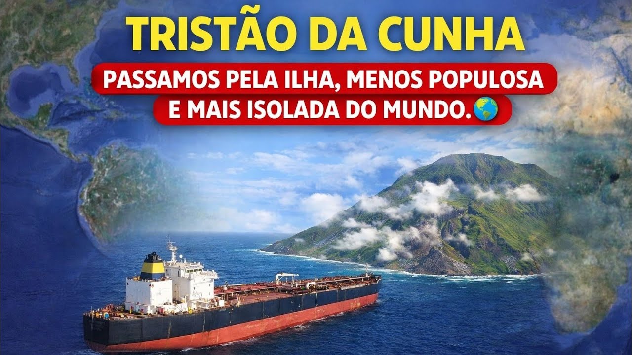TRISTÃO DA CUNHA. PASSAMOS PELA ILHA MENOS POPULOSA E MAIS ISOLADA DO MUNDO.🌍