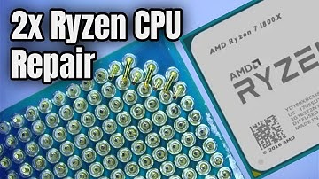 Two AMD Ryzen CPUs in for Repair. Many bent pins - using my new Northridgefix Microscope / Camera