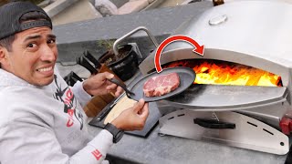 He Wanted to Cook a Steak in the Pizza Oven...