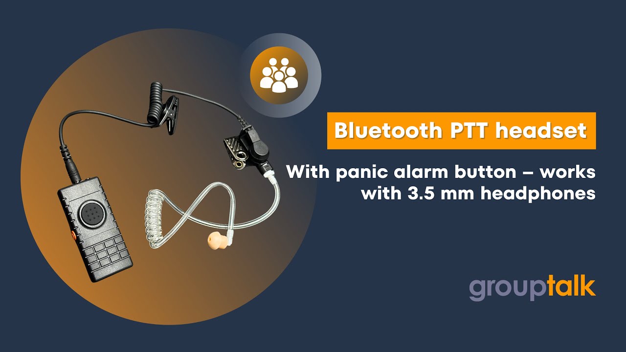 Bluetooth PTT Headset with Personal Alarm | Workplace Communication