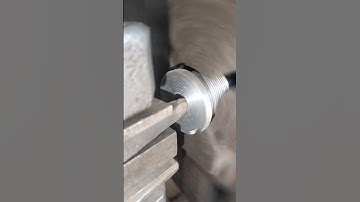 Lathe threading video in nut of valve #lathe