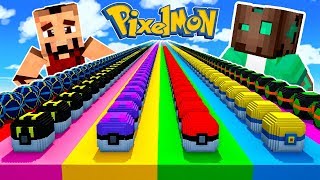 DESAFÍO CON TODOS LOS LUCKY BLOCKS DE POKÉMON EN MINECRAFT 😱😂 | TODAS LAS LUCKYS EN PIXELMON