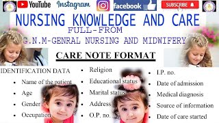 CARE NOTE FORMAT #NURSING