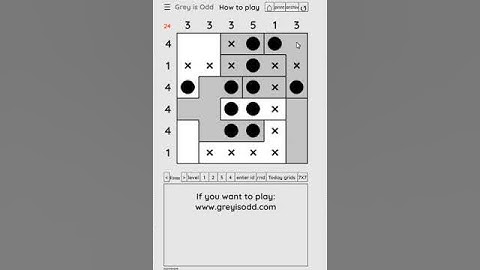 Grey is Odd - Today grids. Solution level 4 6X6 dated 02-19-2024