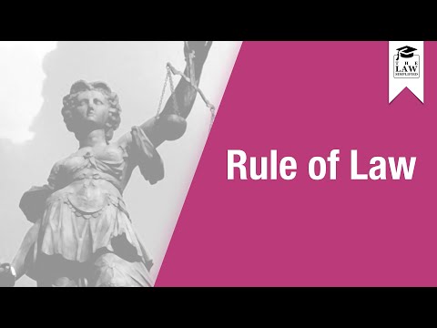 Constitutional Law - Rule of Law